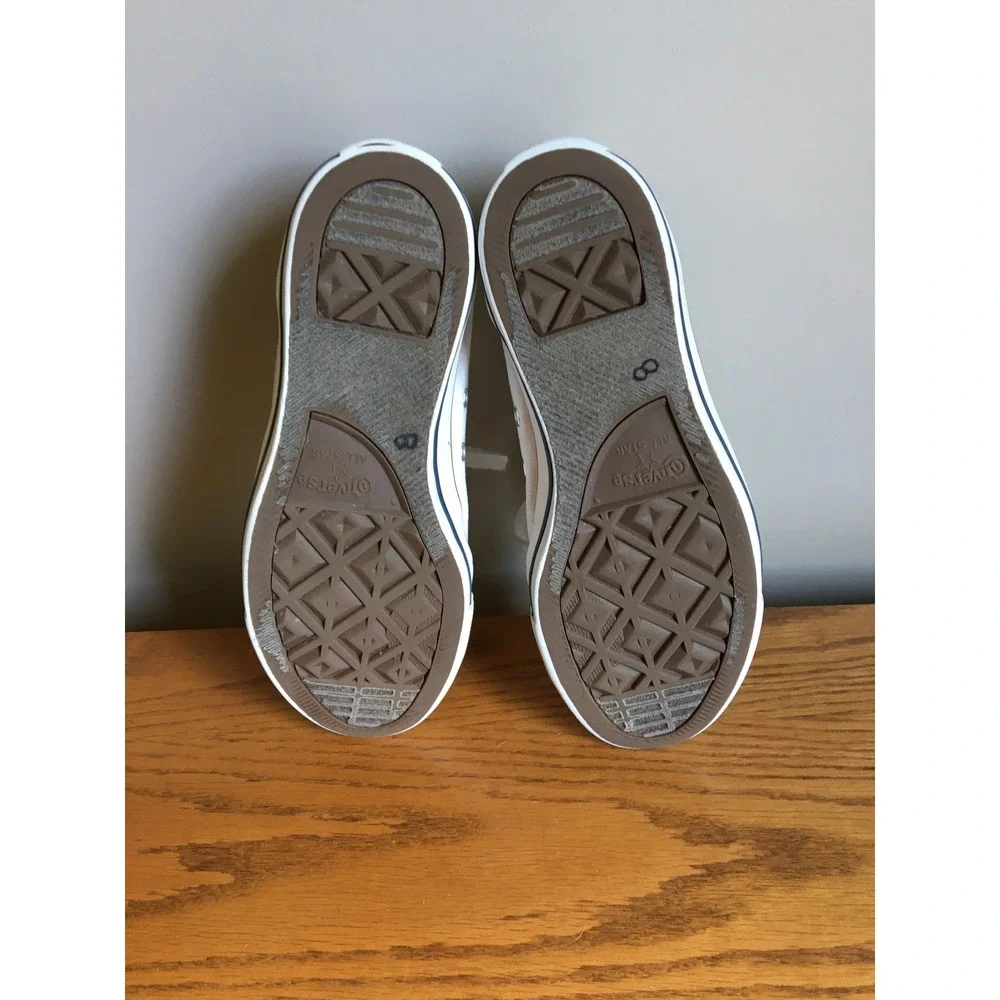 Converse All Star Shoes Mens 7 Womens 9 White Excellent Low Top Canvas M7652 - Picture 10 of 12